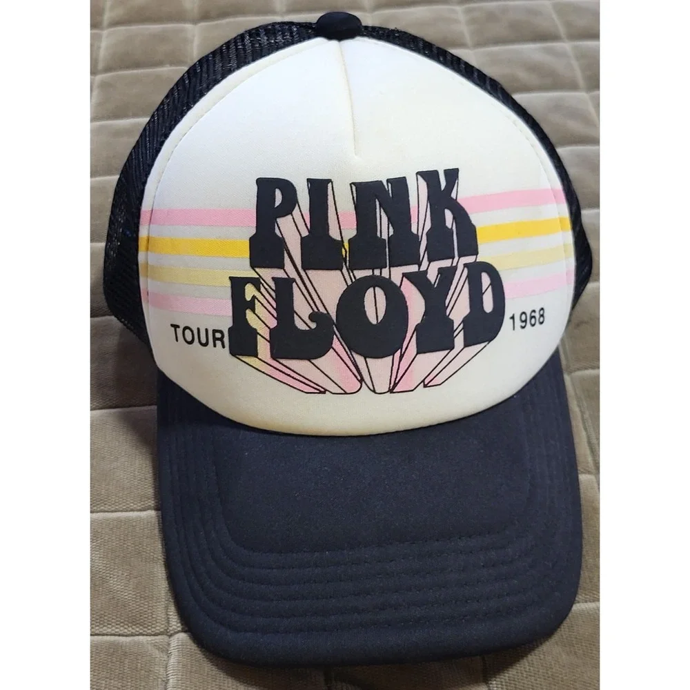 Pink Floyd 1968 Tour Trucker Hat – Official Licensed Snapback Cap Nice! J